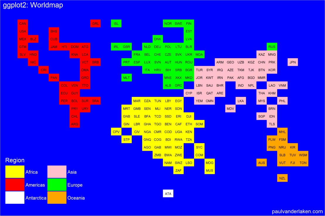 ggplo2 Rectangle Worldmap