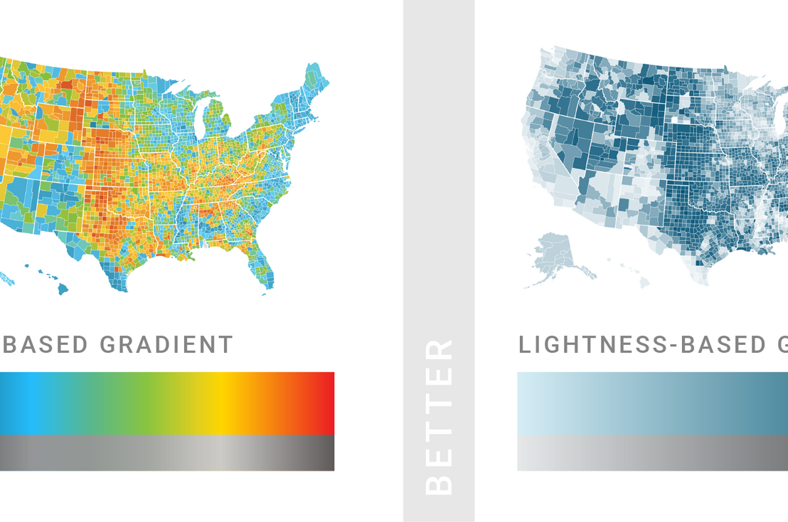 What to consider when choosing colors for data visualization, by DataWrapper.de
